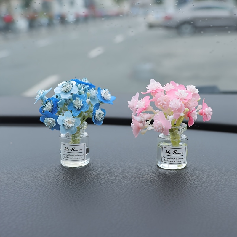 

Mini Resin Bouquet Car Decor - Cute Floral Arrangement For Dashboard & Window, Perfect Women's Auto Accessory, Dashboard & Window Decor, Small Ornaments