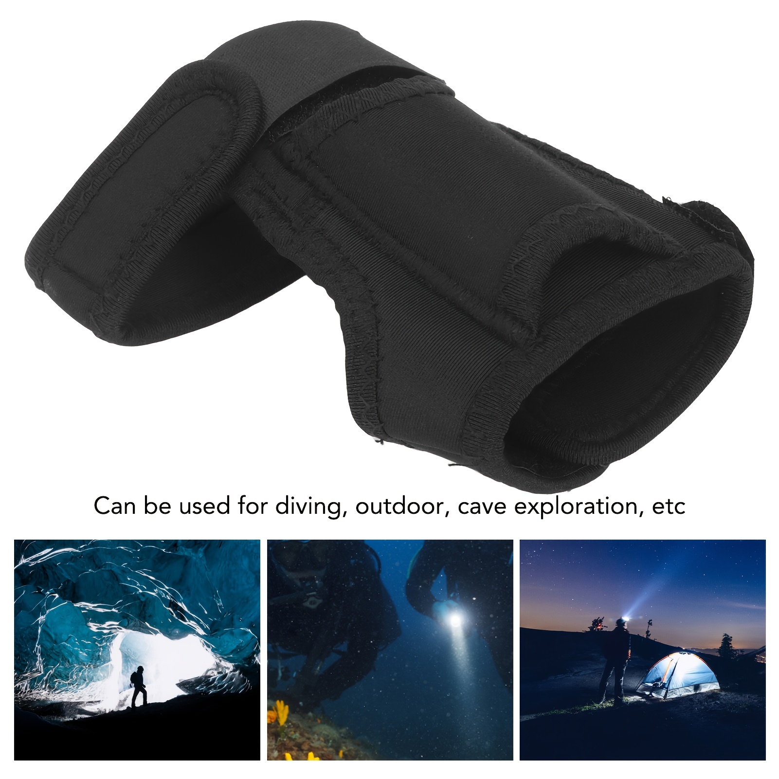 

Nylon Diving Hands-free Flashlight Holder, Underwater Led Torch Holder, Photography Equipment, Wrist Strap Glove For Diving, Water Sports Accessories