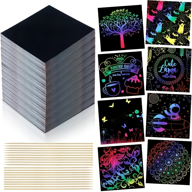 100st regnbåge skrapkonst anteckningskort livfulla diy - Temu Sweden