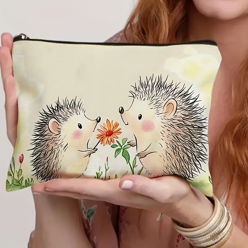 Image of Fashionable Zippered Makeup Bag - Lightweight Foldable Travel Cosmetic And Toiletry Organizer - Perfect Gift For Women, Teachers, - Toiletry Pouch - Storage Bag