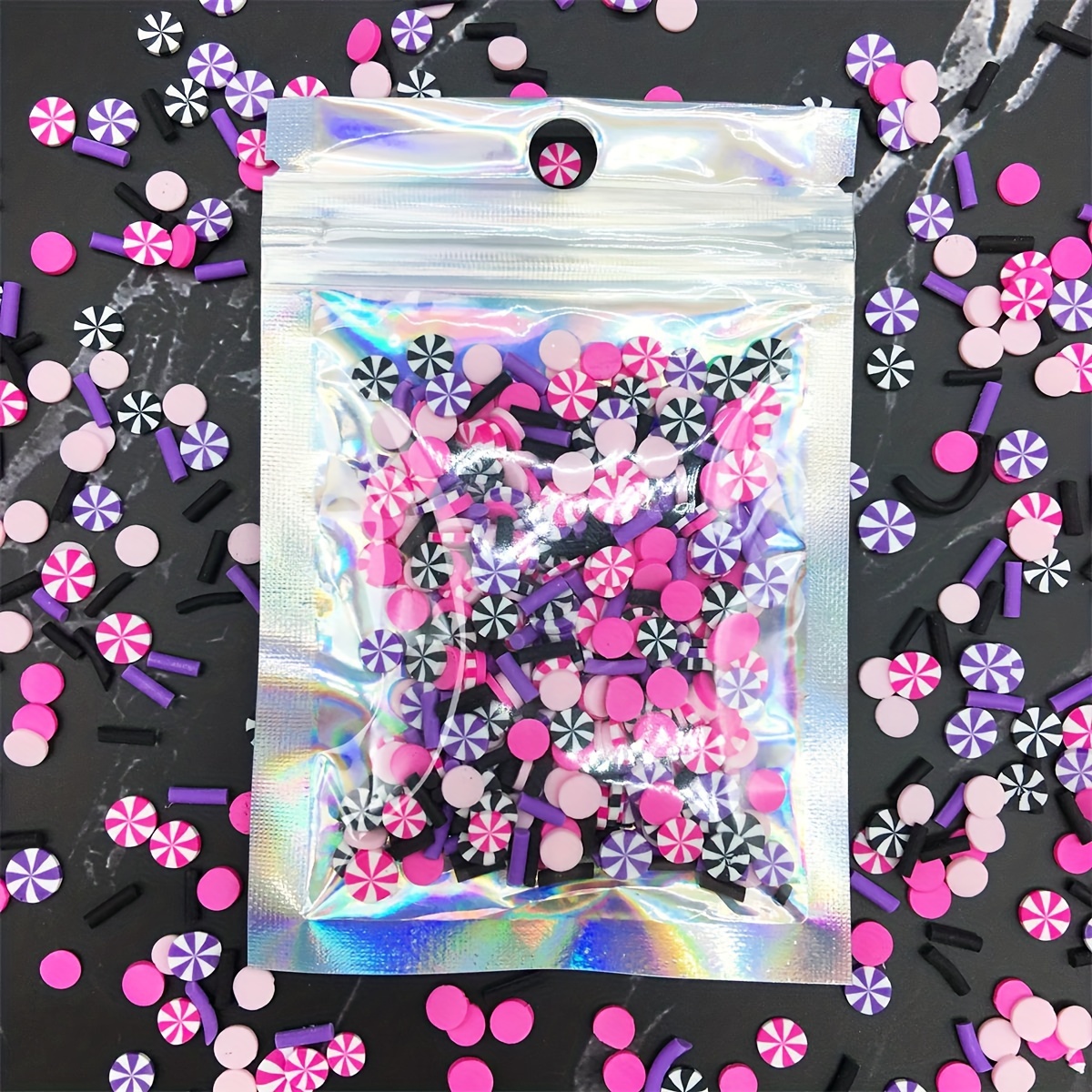PATIKIL Fake Streusel, 100g – Polymer Clay, Für DIY, Nageldesign, Deko (Grün)