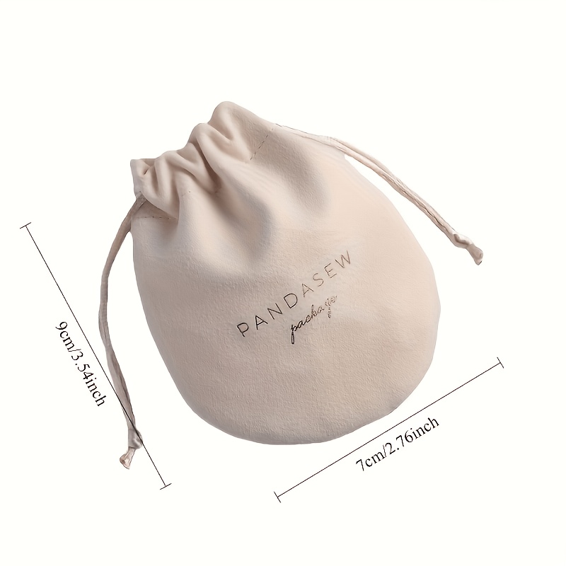 TEMU Cadeau pour Elle/Lui Sac à Bijoux Personnalisé de Demi-Cercle pour Bagues, Boucles d'Oreilles et - Pochette Personnalisée à Cordon de Serrage en