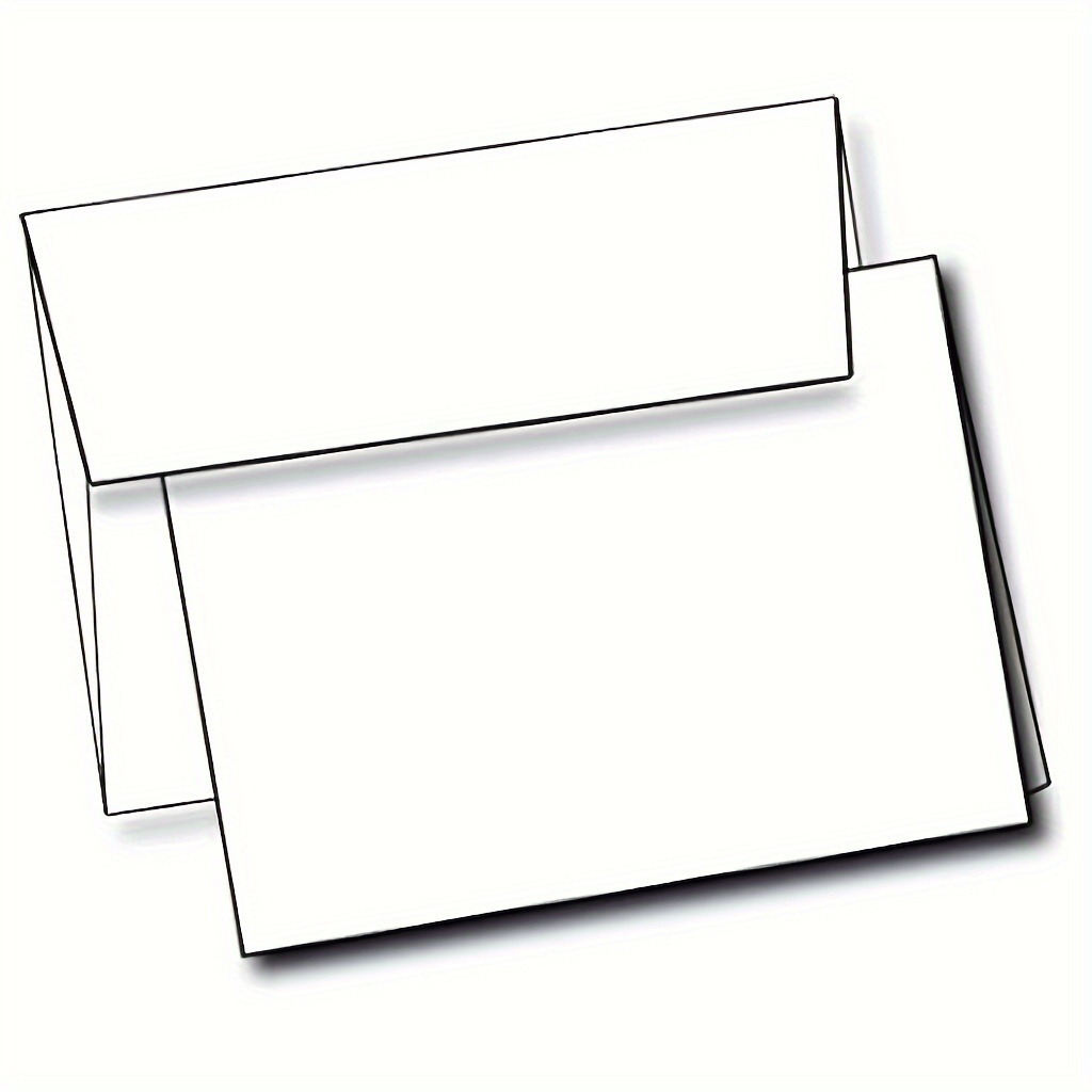 

Blank Greeting Cards & Envelopes Set - 25/50/100pcs, White, Assorted Sizes (4x6" / 5x7"), Diy Cards, Invitations, Thank You Notes & More