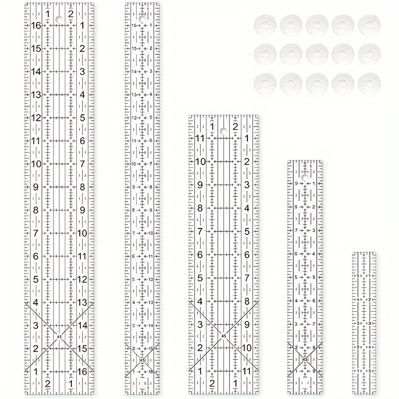 

de 5 règles de courtepointe, outils de en acrylique, 3x17 pouces, 1,5x17 pouces, 3x12 pouces, 1,5x10 pouces, 1x6 pouces, anneaux antidérapants, la , le , l'artisanat, le quilting - et