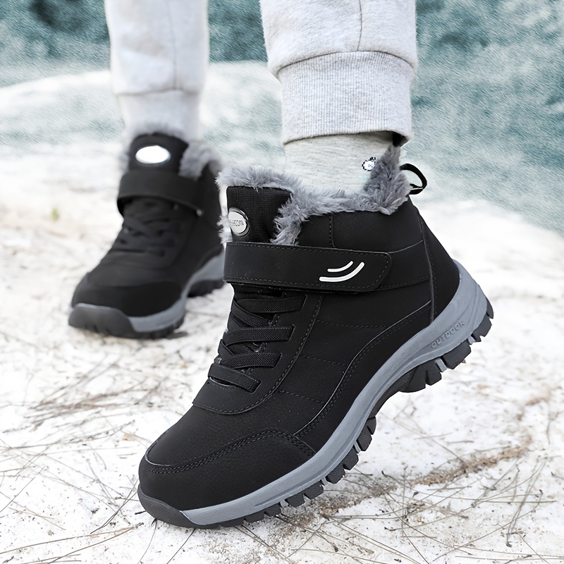 TEMU Botas de invierno para mujer de calidad, calzado todoterreno, botas de nieve para mujer de caña con gruesa, calzado de invierno antideslizante