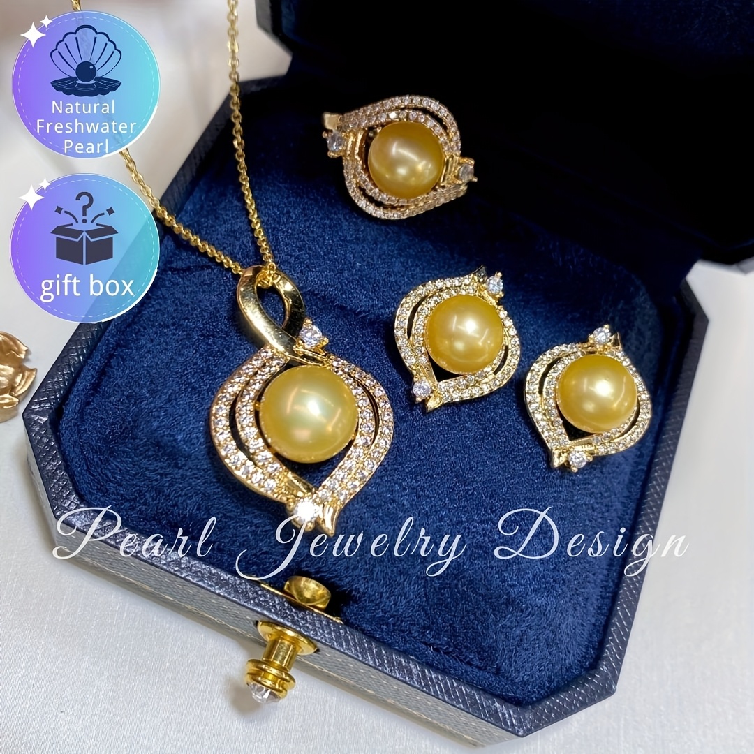 freshwater set necklace pure silvery ear pins three piece set between the clavicle style simple and elegant pearl warm and exquisite small and elegant tassel simple simple lucky protection precise and high end holiday gift suitable for birthday gifts christmas gifts anniversary gifts wedding reception party banquet gift box style details 1