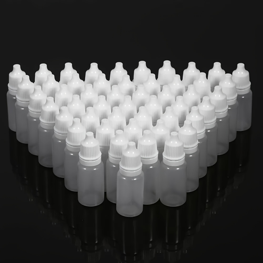 E-shop 10 ml leere, drückbare Tropfflaschen aus Kunststoff für Augenlinse, nachfüllbare Flaschen, 100 Stk./50 Stk.