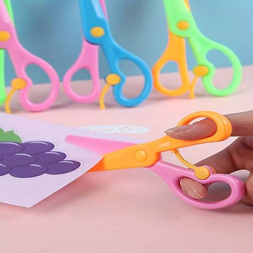 2 20pcs plastic safety art scissors set ideal for students diy paper cutting portable mini scissors for school art projects