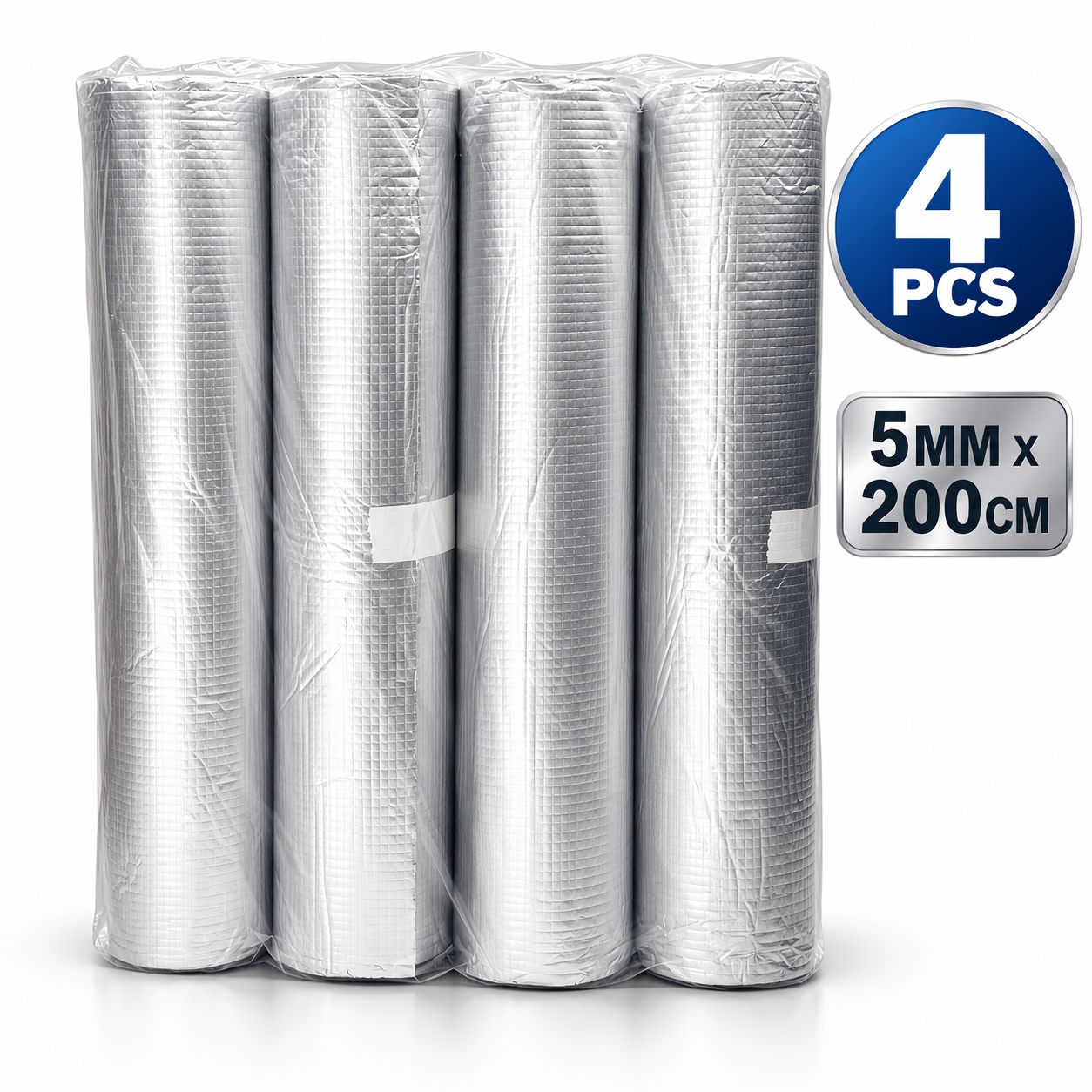 TEMU Lot de 4 rouleaux, 5 mm d'épaisseur, 50 cm de large, 200 cm de long, Matériau d'isolation automobile, Matériau d'insonorisation pour voiture,