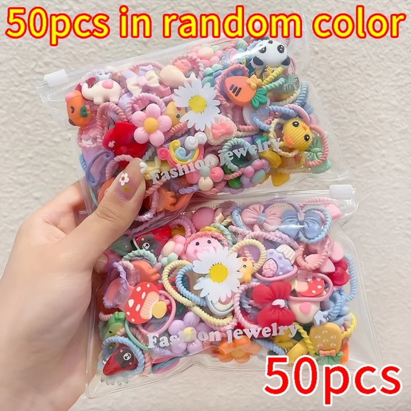 10 Haargummis Für Mädchen Mit Kaninchenohren-Design – Gepunktet, Ca. 15 Cm Lang, Weich & Süß