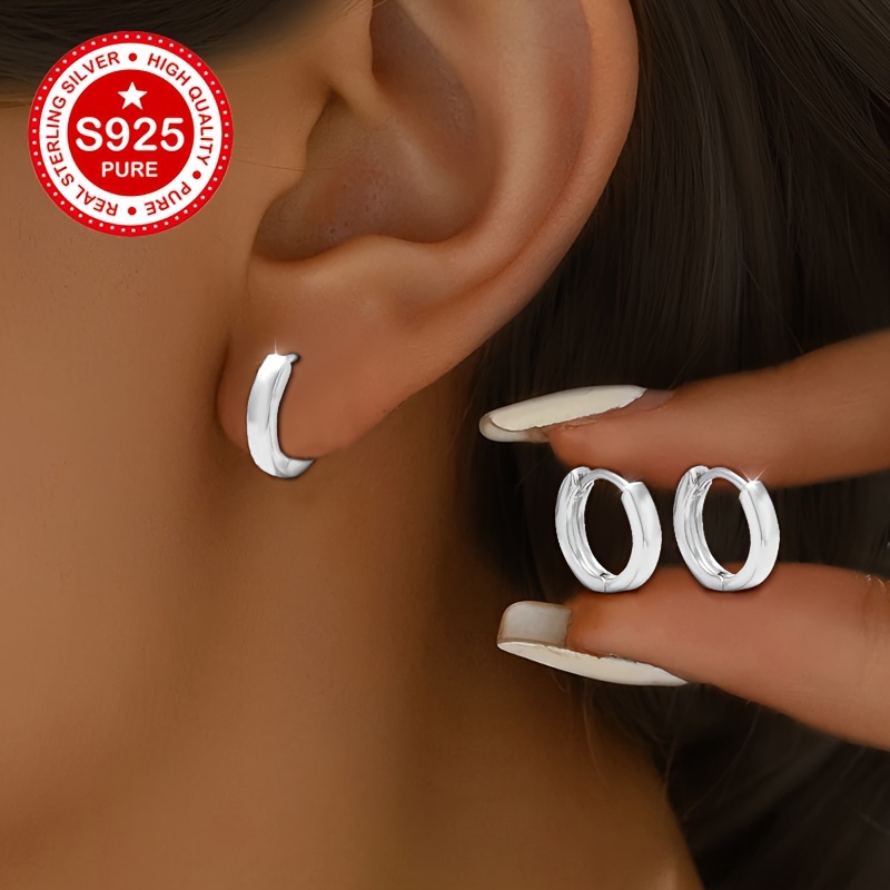925 Pure Silver Hypoallergenic Circle Earrings