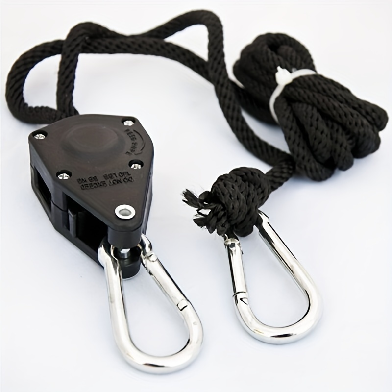 [2pcs Adjustable Ratchet Hangers] 2pcs Adjustable 8 Inch Reinforced Ratchet Hangers | Hanging Ratchet for Tent Grow Plant Lamp Rope Ratchet Hanger Pulley Hook