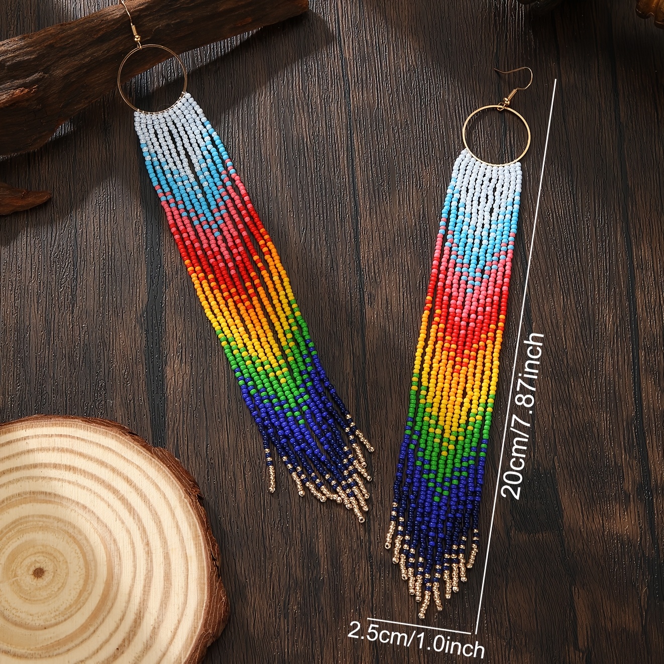 2pcs Bohemian Beaded Vacation Earrings Set