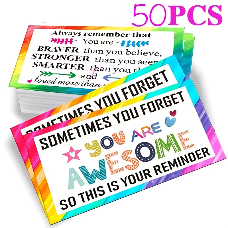TEMU 50 cartes d'encouragement et de motivation, mini-cards de remerciement pour les professionnels de , les médecins, les infirmières, les bénévoles