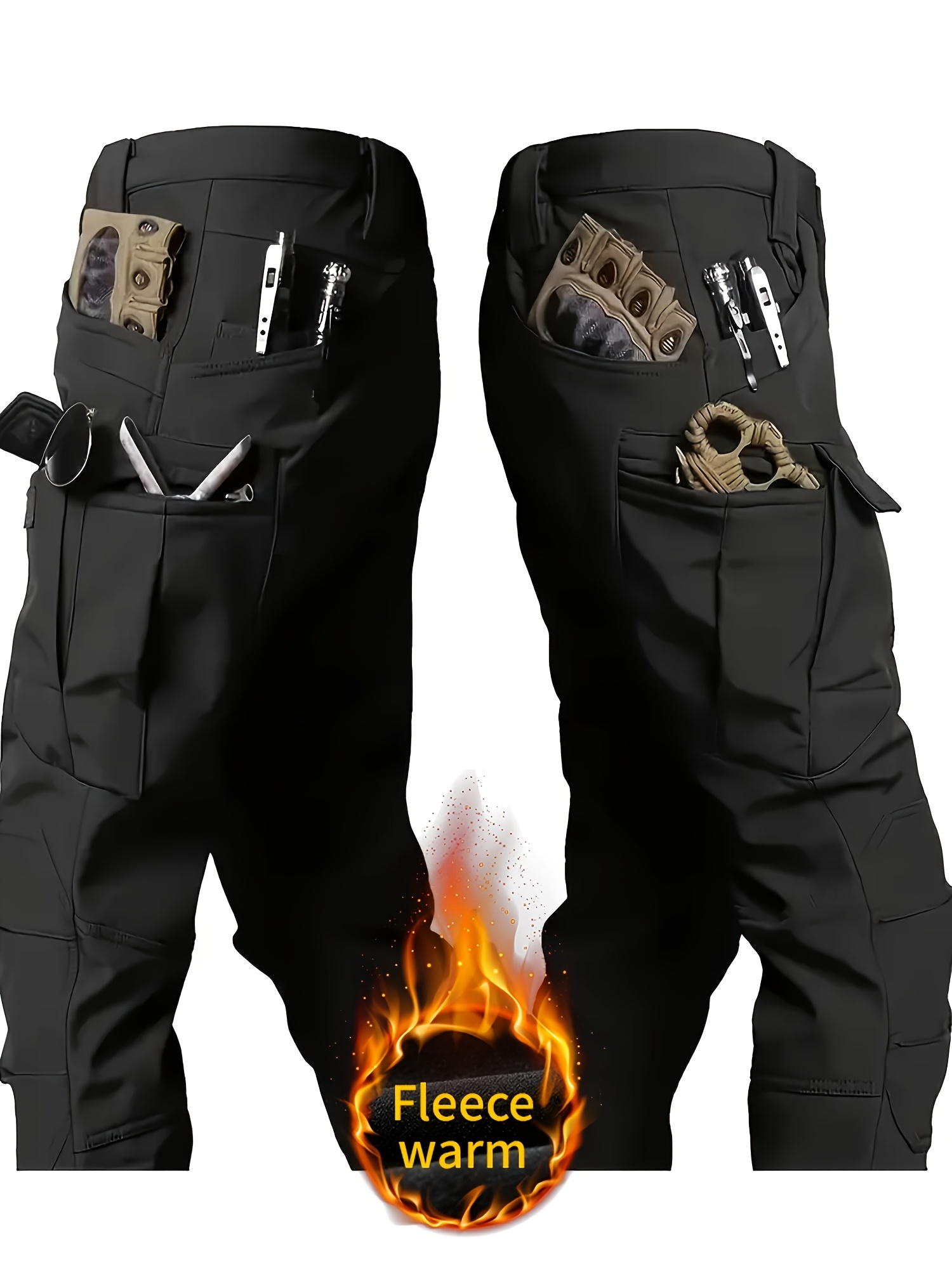 2pcs Men's Thickened Jacket and Pants Set for All-Terrain Hunting