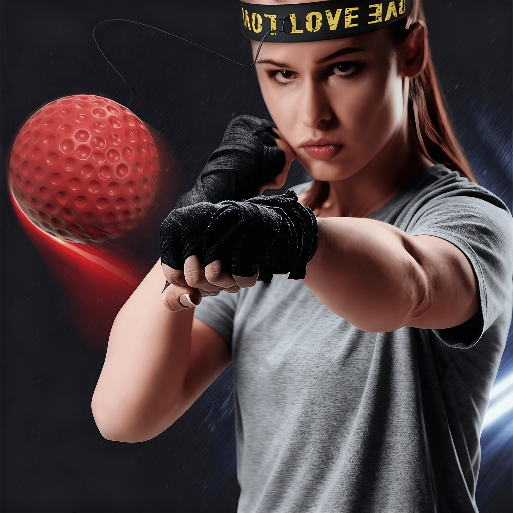 Head-Mounted Boxing Reaction Ball for Combat Training, Speed Ball for Adults to Relieve Stress And Vent Frustration
