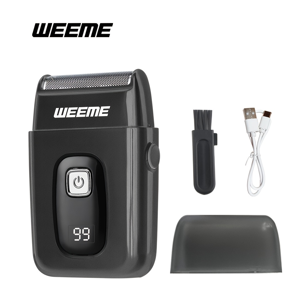 TEMU Weeme Men's Electric Razor Featuring Usb Charging, An Lcd Battery Indicator, And Designed For Travel In And For Use On - A For Fathers, Husbands, , Brothers, (offered In Golden, Silver, Blue