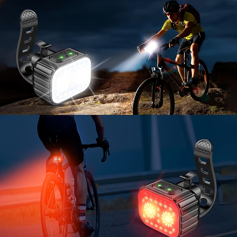 XLENTGEN Bike Light Set Rechargeable - 500 Lumen Front Light & Rear Tail Light, IPX6 Waterproof
