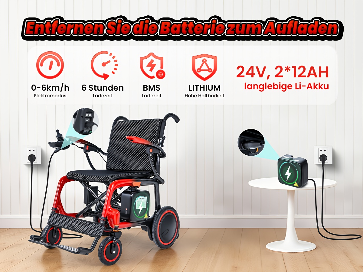 2026 foldable carbon fiber electric wheelchair weighing 13 75kg supports up to 120kg 24ah battery 2 12 with a 48km range   with a backpack dust cover anti decubitus cushion and thickened seat cushion for the and disabled Product details 4