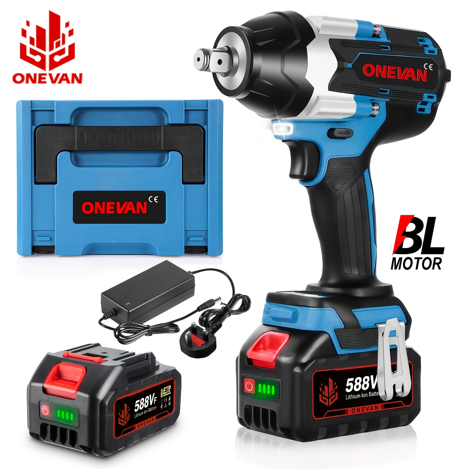 1800N.m Brushless Electric Wrench with 3-Speed Adjustable Settings