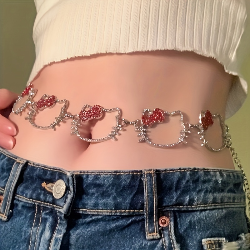 womens y2k retro sparkling belt chain kawaii anime - Temu Mauritius