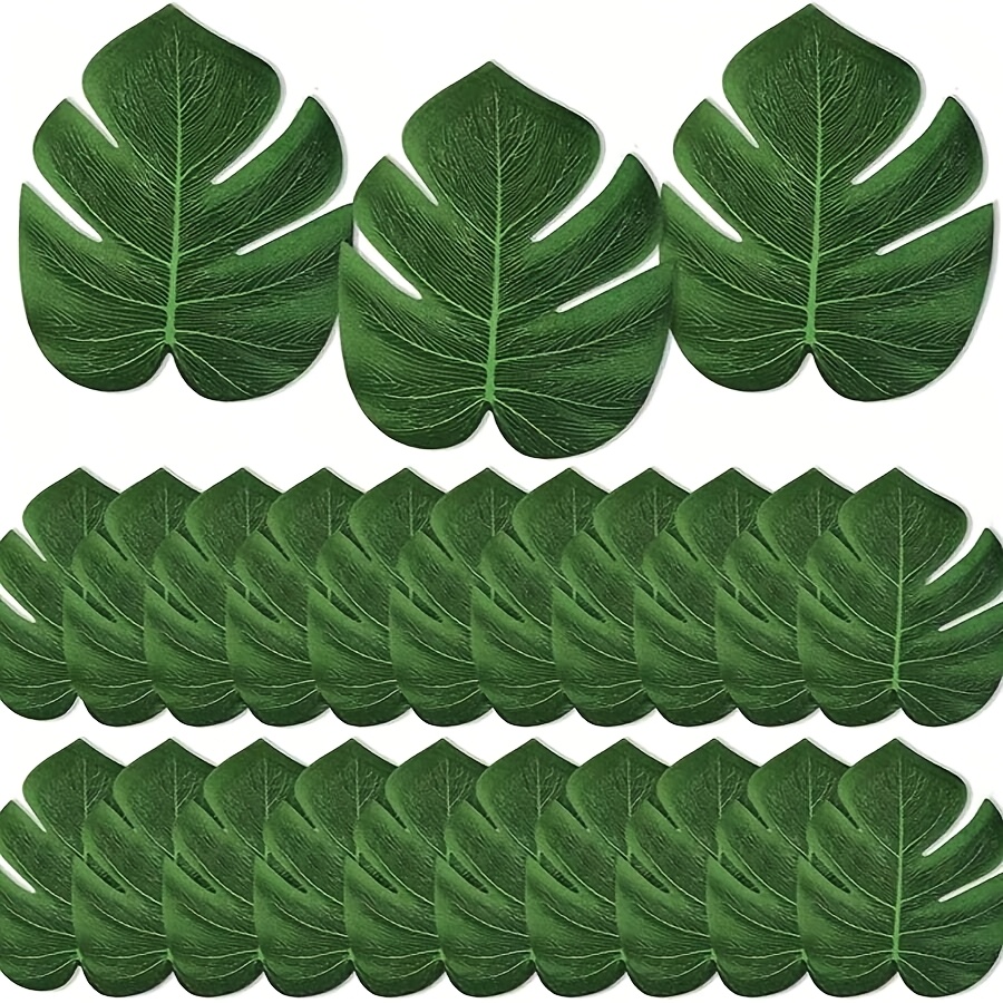 Artificial Palm Leaves, Large Leaf Placemats, Leaf Party Decorations, Tropical Dining Table Decorations, Hawaiian Leaf Decorations, Wild Animal Leaf Decorations, Fake Plants