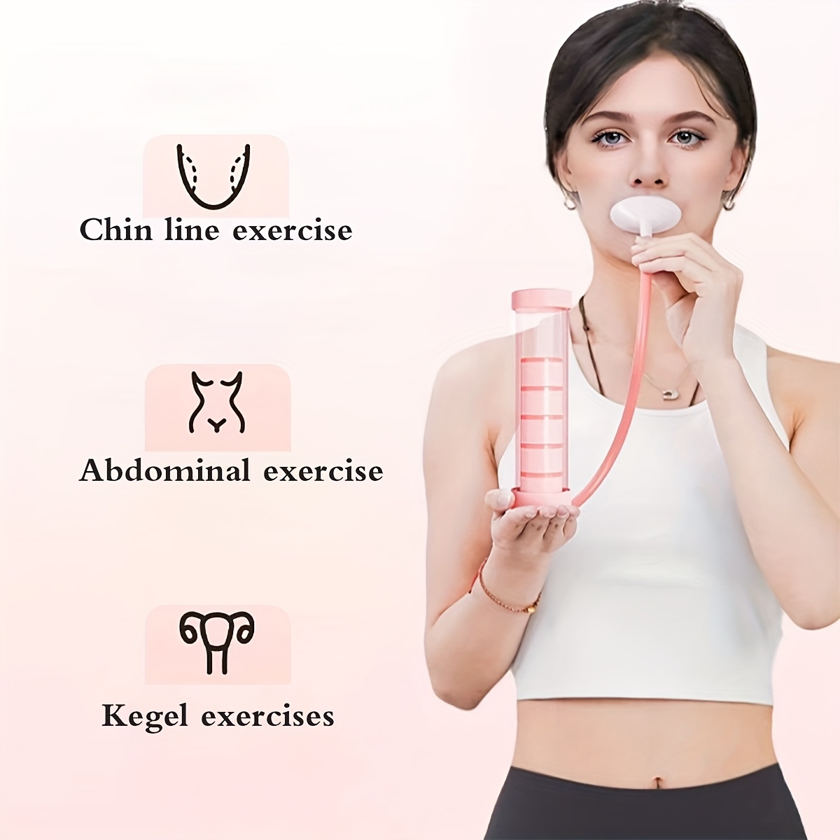 1pc portable breathing dumbbell abdominal breathing trainer a magical tool for exercising lung capacity abdominal muscles waistline pelvic floor muscles and   a slimmer face shape no batteries required Product details 1