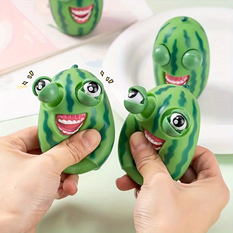 

Funny Watermelon Squeeze Toy - Relax Rubber Squishy Toy For 3+ | Eye-popping, Laughing & | Perfect Birthday Gift Idea