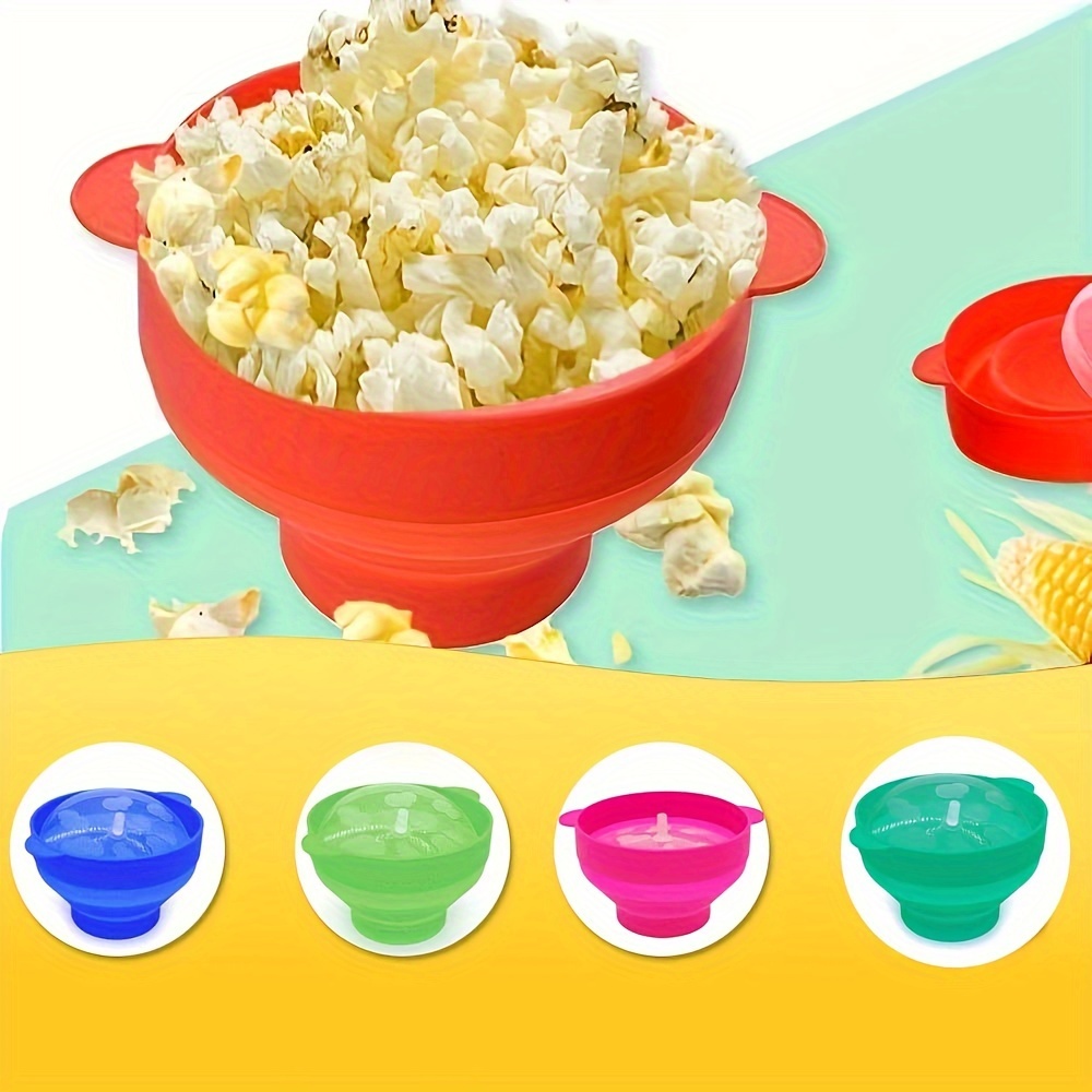 small size popcorn bucket 1 piece bpa free microwave popcorn maker foldable bowl suitable for one person kitchen dining details 0