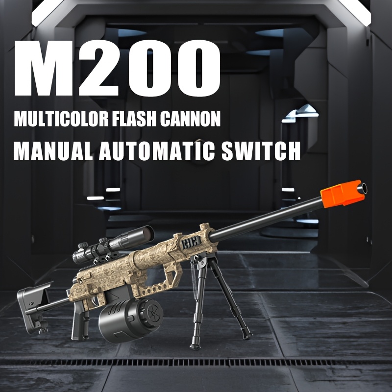 M200 Sniper Gun Electric Gel Jet Ball [7.4V High Speed Continuous Shooting Upgrade G Highly Assembled Toy Manual/automatic Dual Mode Drive Hand Automatic Semi-automatic Full Bullet Firing