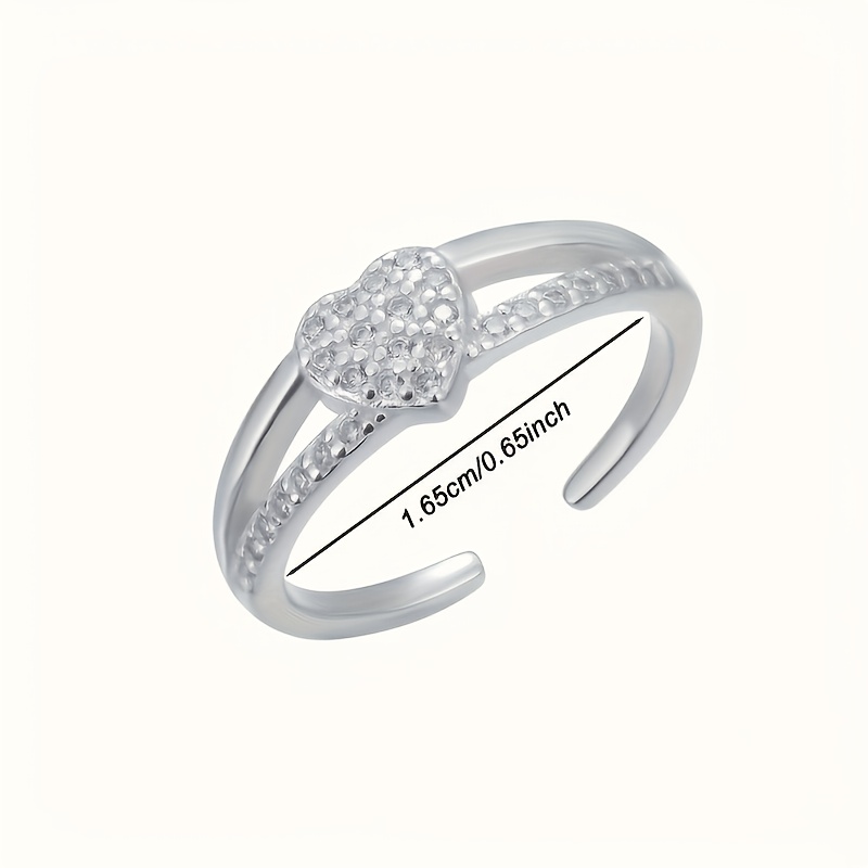 Women's Heart-Shaped Adjustable Open Toe Ring — Summer Accessory