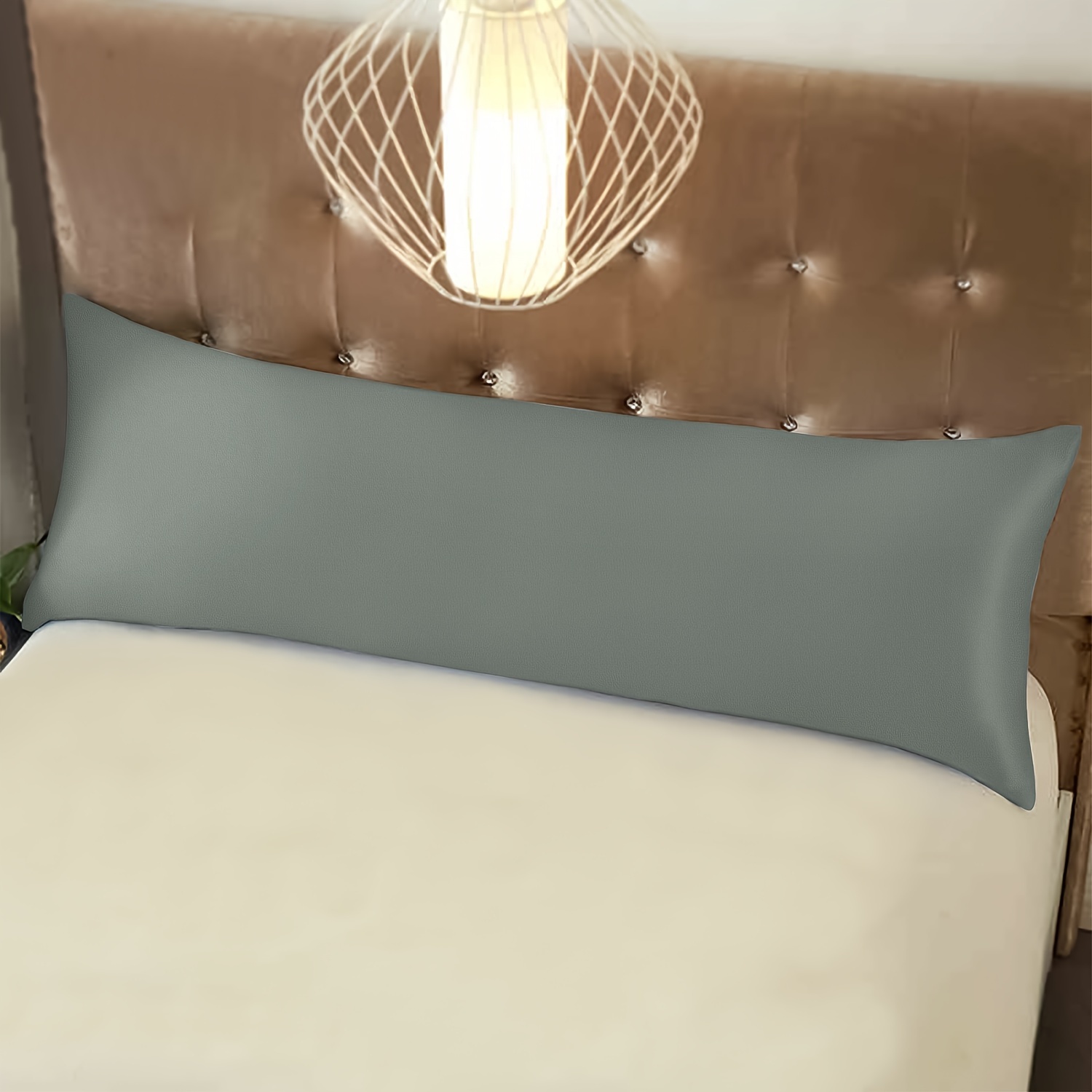 TEMU 1pc Body Pillowcase, Satin Cooling Body Pillow Cover, Zippered