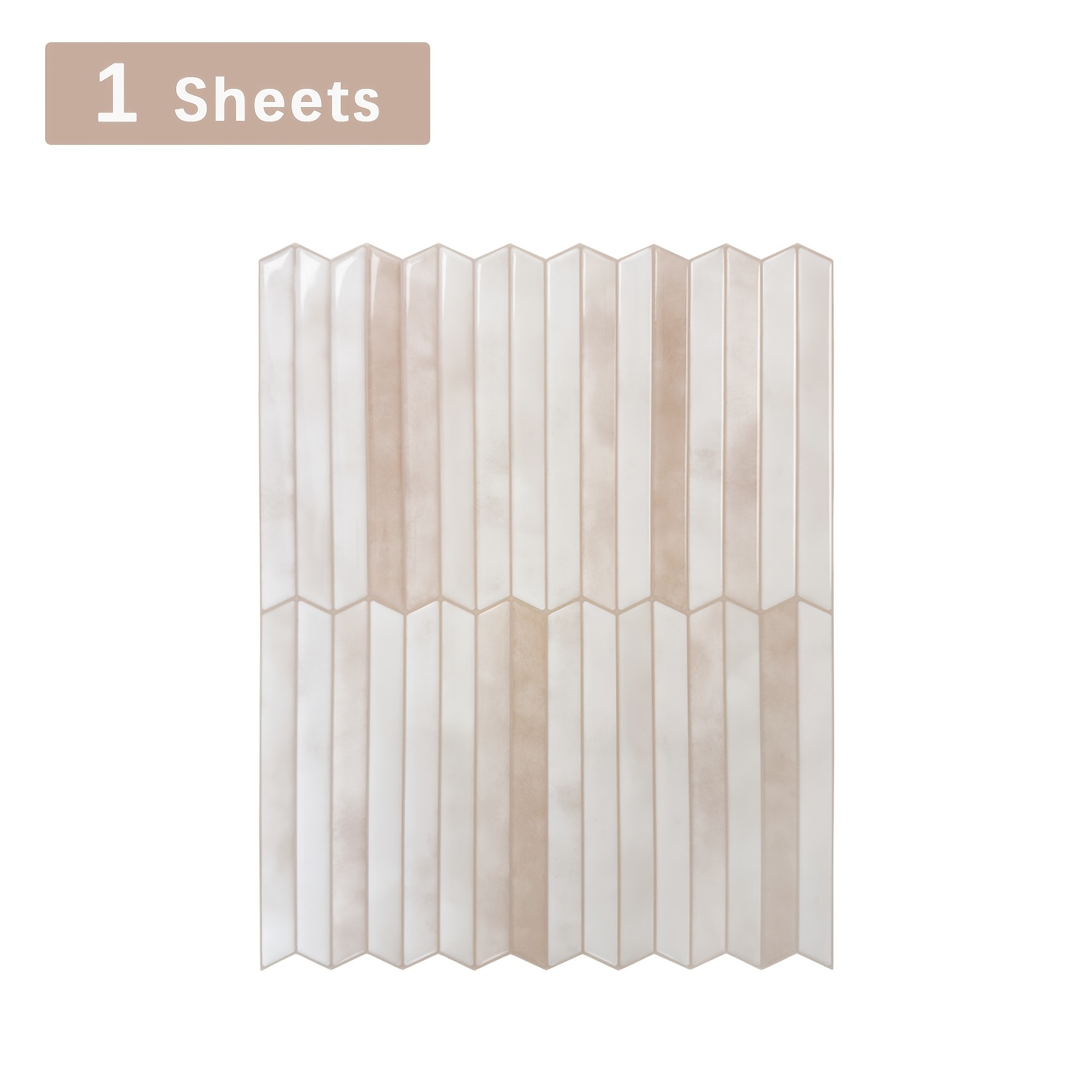TEMU 1/10 Sheets Shinyhome Self-adhesive Peel And Stick Suitable Backsplash & Bathroom Walls, Waterproof Oil-proof Removable Diy /wall Panels, Easy