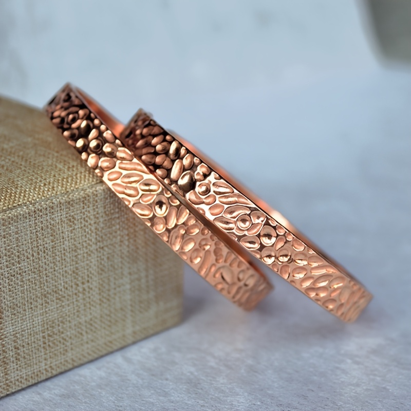 TEMU 2 Purple Copper Women's Bracelets, Unisex Bracelets For Men And Women, Suitable For Daily Wear And Party Gifts, Gifts, For Mothers, Girlfriends