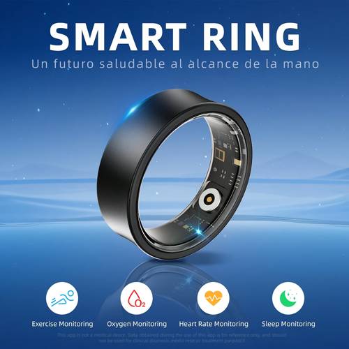 fitness ring smart ring for women men wearable ring step counter ring sleep tracking ring sports ring for walking running lightweight comfortable resistant smart jewelry birthday anniversary gifts