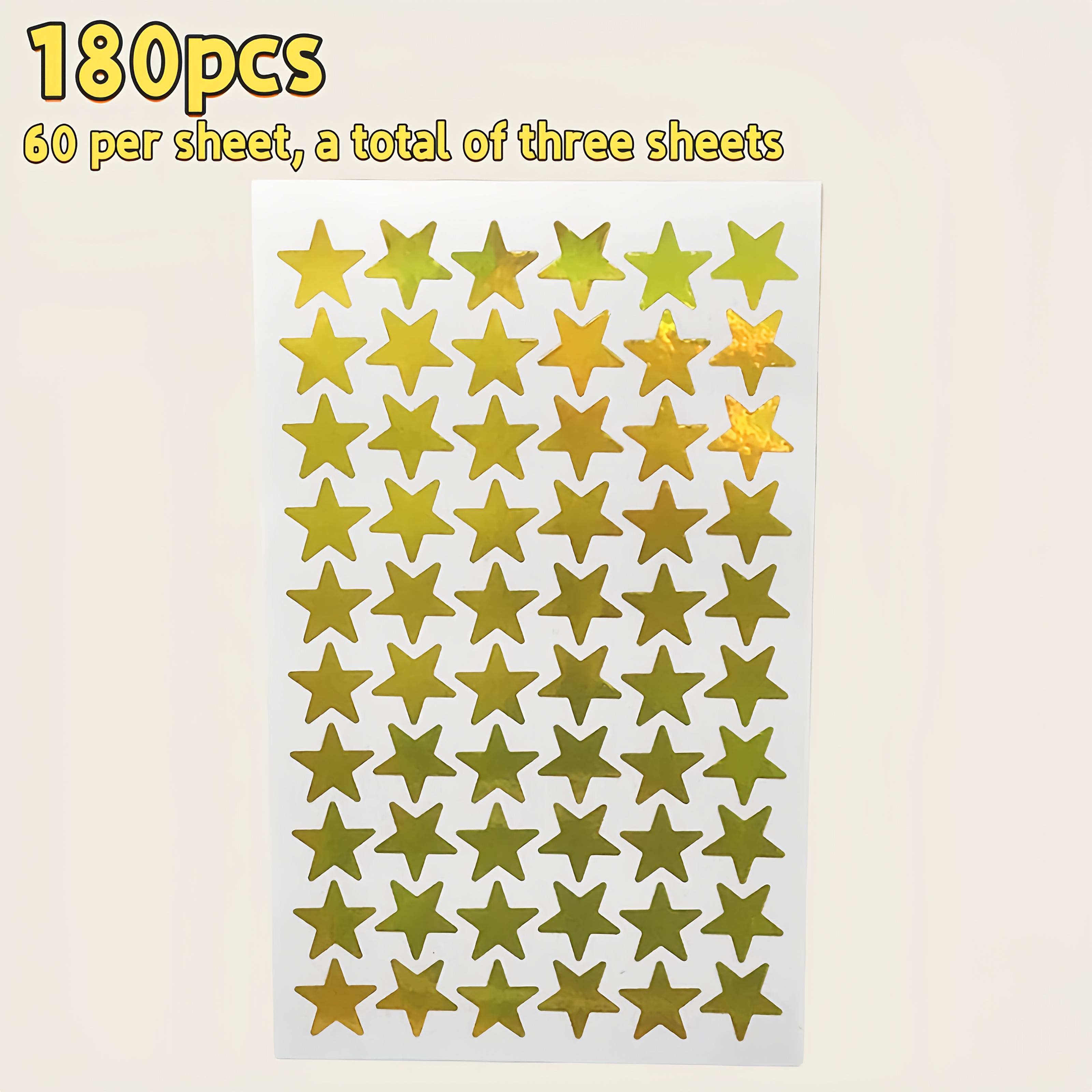 180 Star Laser Stickers - Design, Small And , Suitable For Crafts, Scrapbooks, Journals, Gift Decorations And , Perfect For Schools, Families, Outdoor Organizing Activities, Gift