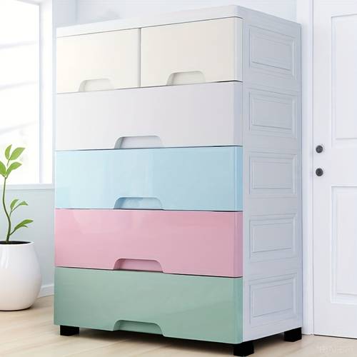 5-Storey Drawer-Type Lockers, Detachable Large-Capacity Lockers with Wheels, Suitable for Lockers Such As Bedrooms, Bathrooms, Living Rooms, Offices, ., And Can Clothes, Snacks, Diapers, Tissues, Office Documents,