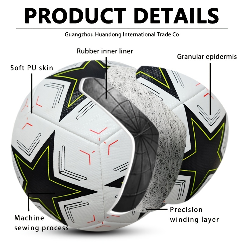 1 Standaard Formaat 5 Machine Gestikte Voetbal