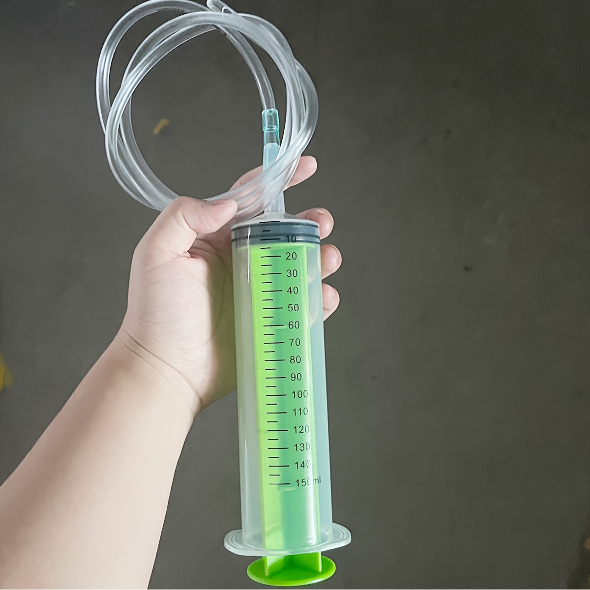 Image of 150ml Large, Plastic With 39.4 Inches Plastic Tubing For Scientific , Liquids, Plant Irrigation, Perfumes, Inks, Feeding Pets