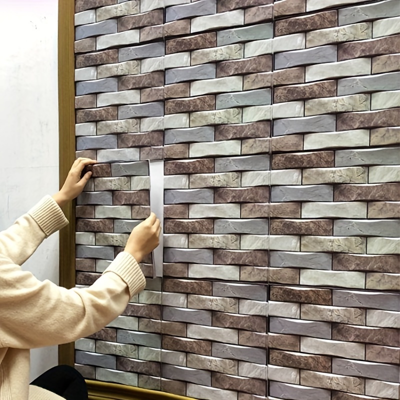 TEMU Set Of 20 Self-adhesive 3d Pvc Wall Stickers For Home Decoration, Suitable For Kitchen Cabinets And Bathroom Wallpaper, Waterproof