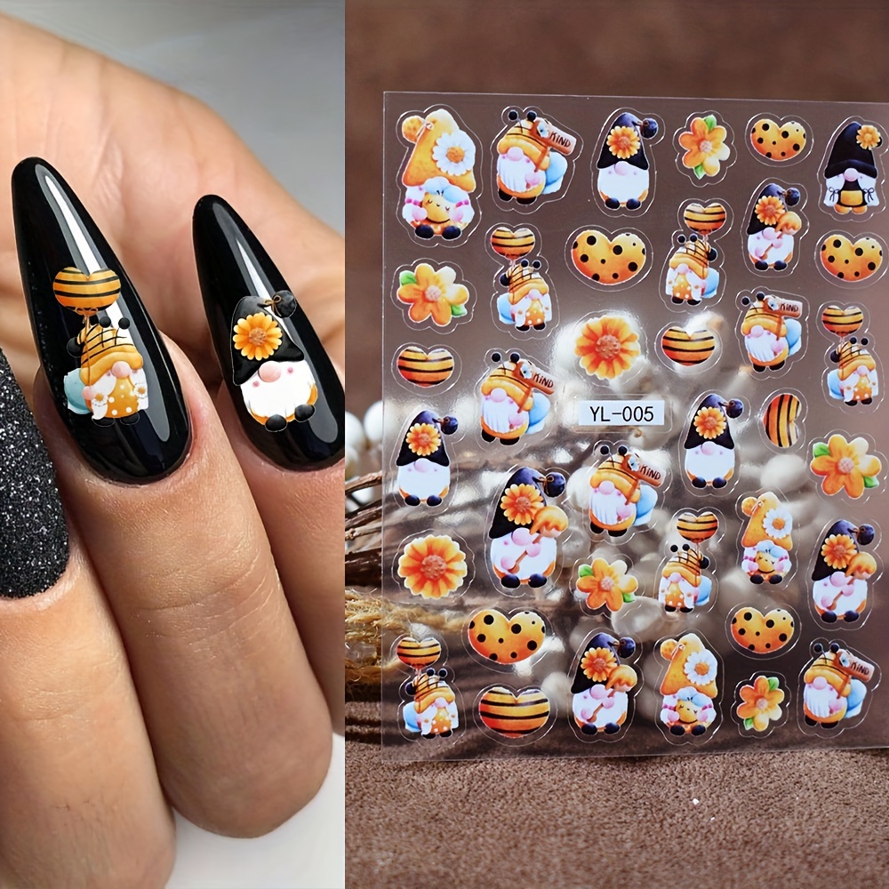 Cute Cartoon Nail Art Sticker Decals for Women Kids Girls Manicure  Decoration Nail Art Supplies 3D Self-Adhesive Nail Decals Designer Nail  Stickers for Acrylic Nails Designs Accessories 6 Sheets : Amazon.in: Beauty