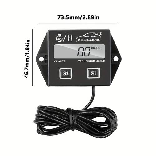 motorcycle tachometer digital timer hour meter engine tachometer suitable for off road motorcycles motorcycles lawn mowers chainsaws snowmobiles hour meters