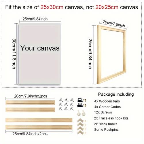 1pc diamond painting frame 40x50 40x60 wood bars canvas frame kit photo frame canvas painting oil painting frame 60x90 70x100 home decor gift non magnetic and easy to hang on wall