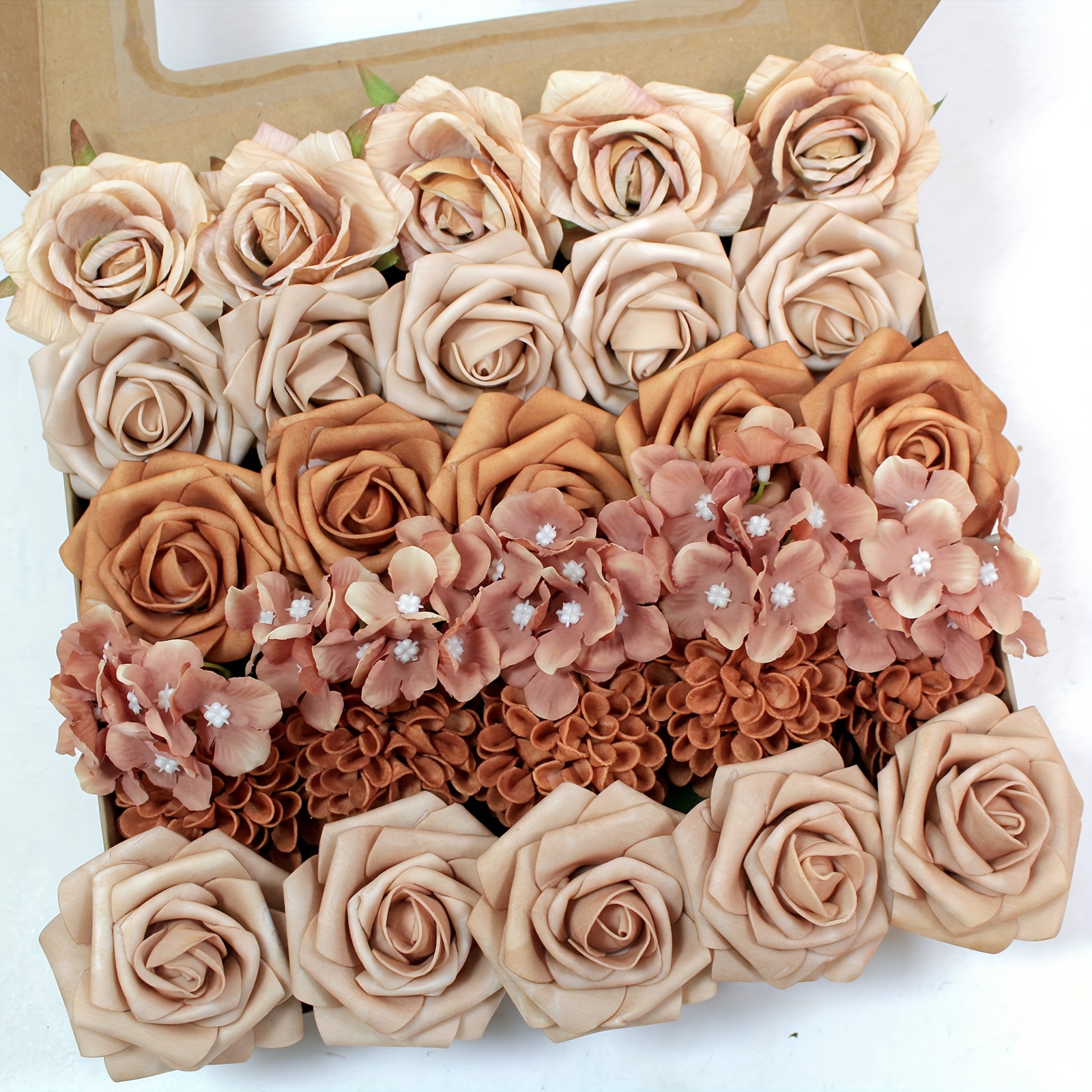 Coffee Rose Artificial , Faux Flower, Fall Wedding Decoration, For Wedding Decoration Reception, Diy Wedding Bouquet, Table Flower Arrangement, Birthday Decoration, Party Decoration
