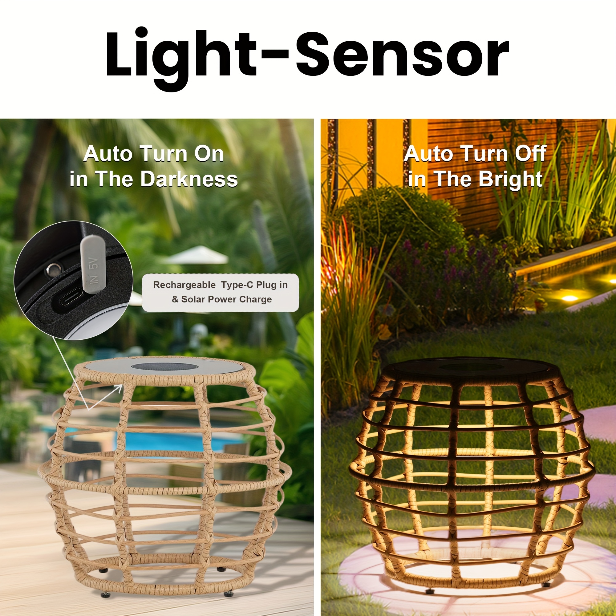 [Outdoor Patio Set] 3pcs All-Weather Outdoor Patio Furniture Set Suitable for Garden, Balcony & Poolside - Metal Frame Wicker Rattan Conversation Set with Cushions & Coffee Table, -Filled Chairs (Green)