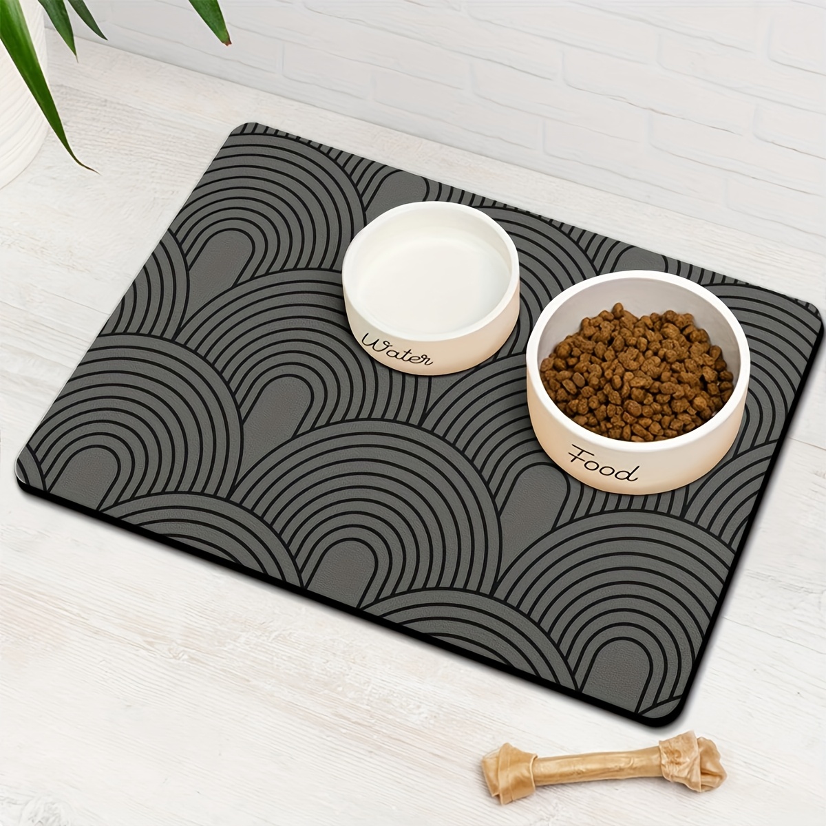 Image of Waterproof & Absorbent Pet Feeding Mat – Non-slip Spill-proof Bowl Pad For , Easy To Clean, Mess-free Dining Mat, Ideal Gift For Pet Owners