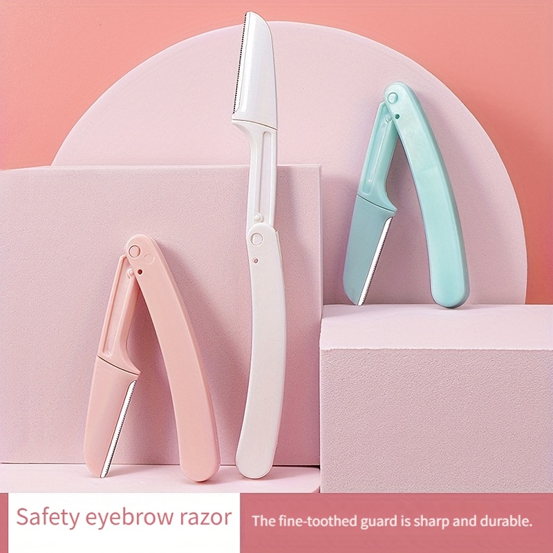 

20 Portable Folding Eyebrow Beginner Macro Eyebrow Scraper Blades Anti-scratch Safe Eyebrow Trimmer Beauty Tool Set