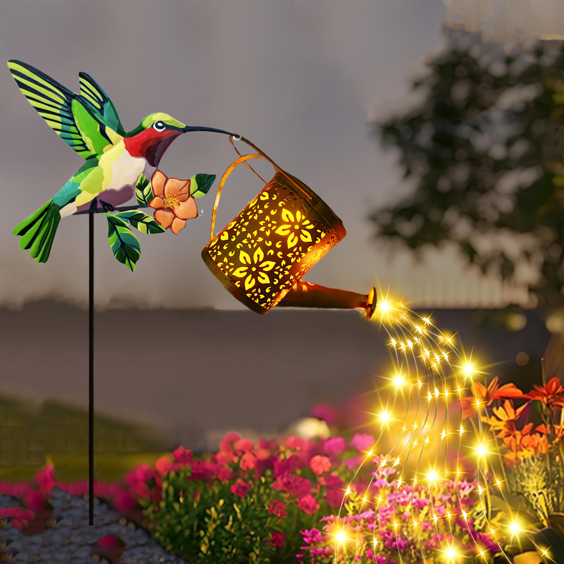 Outdoor Courtyard Solar Lawn Light Exquisite Hummingbird