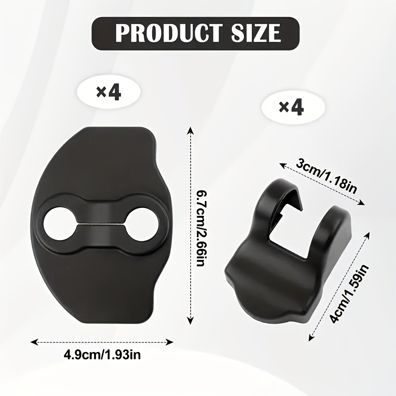 TEMU 8pcs Model Y/3 Specific Door Cover, Door Lock Protection Limiter Cover Set, Anti-rust, Protecting Car Door Lock, Automotive Interior Additions
