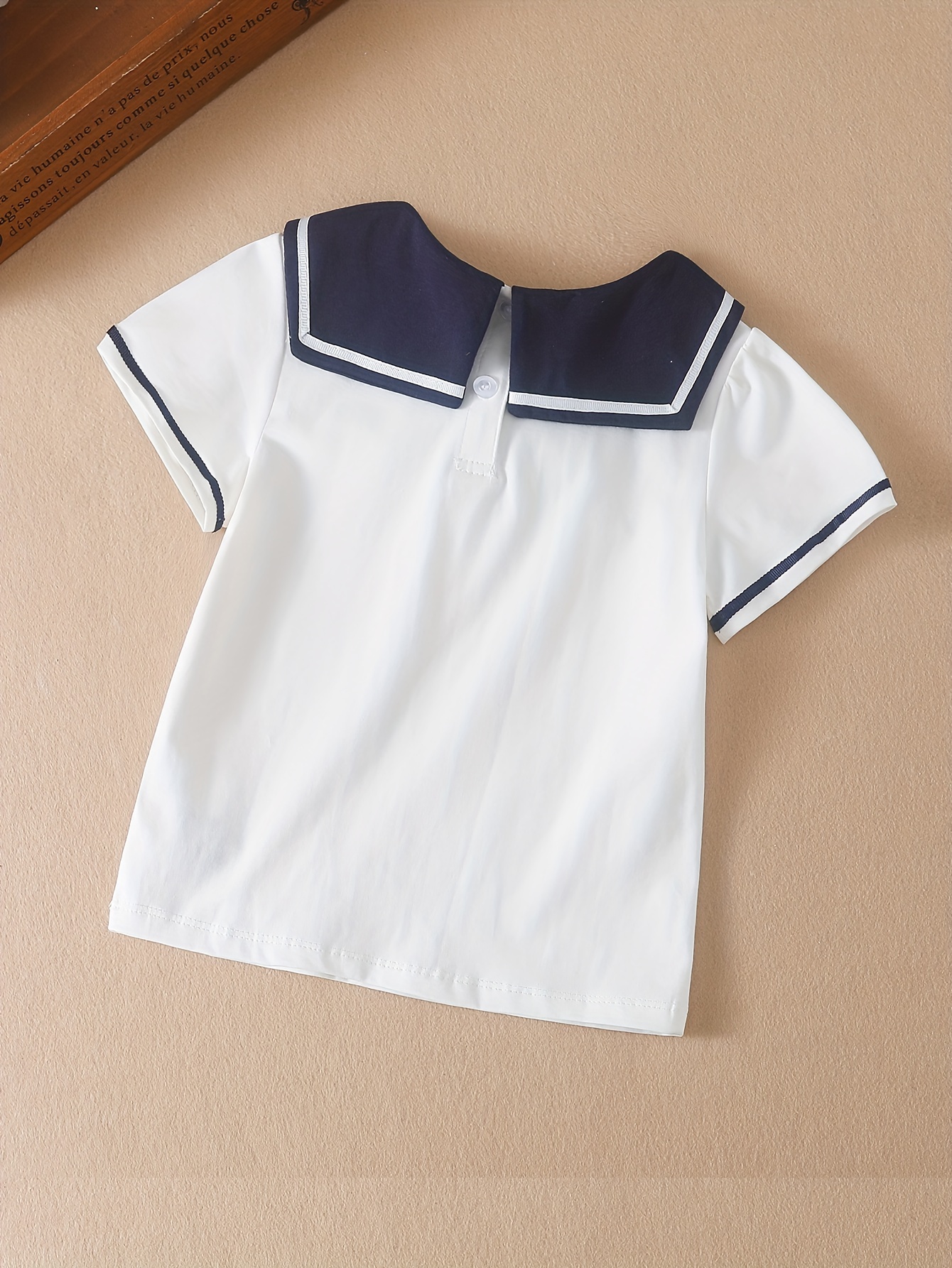 camisa manga corta cuello cuello niña - Temu Peru, image size:800x1066